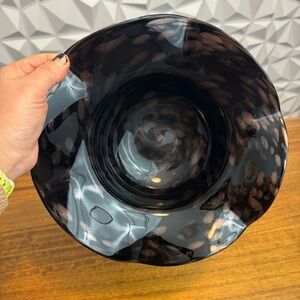 Black and Gold Decorative Bowl Maybe Murano!!